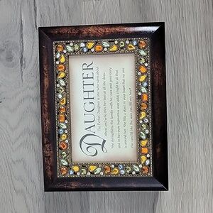 Gem stone musical jewelry trinket box for daughter